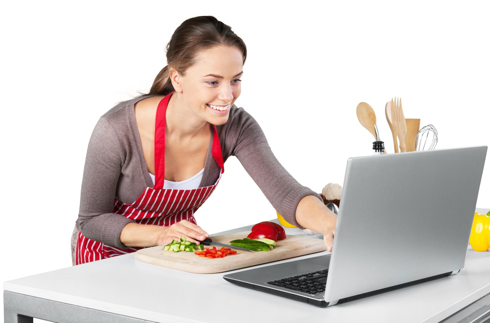 Sessione di cucina dal vivo mostrata sullo schermo