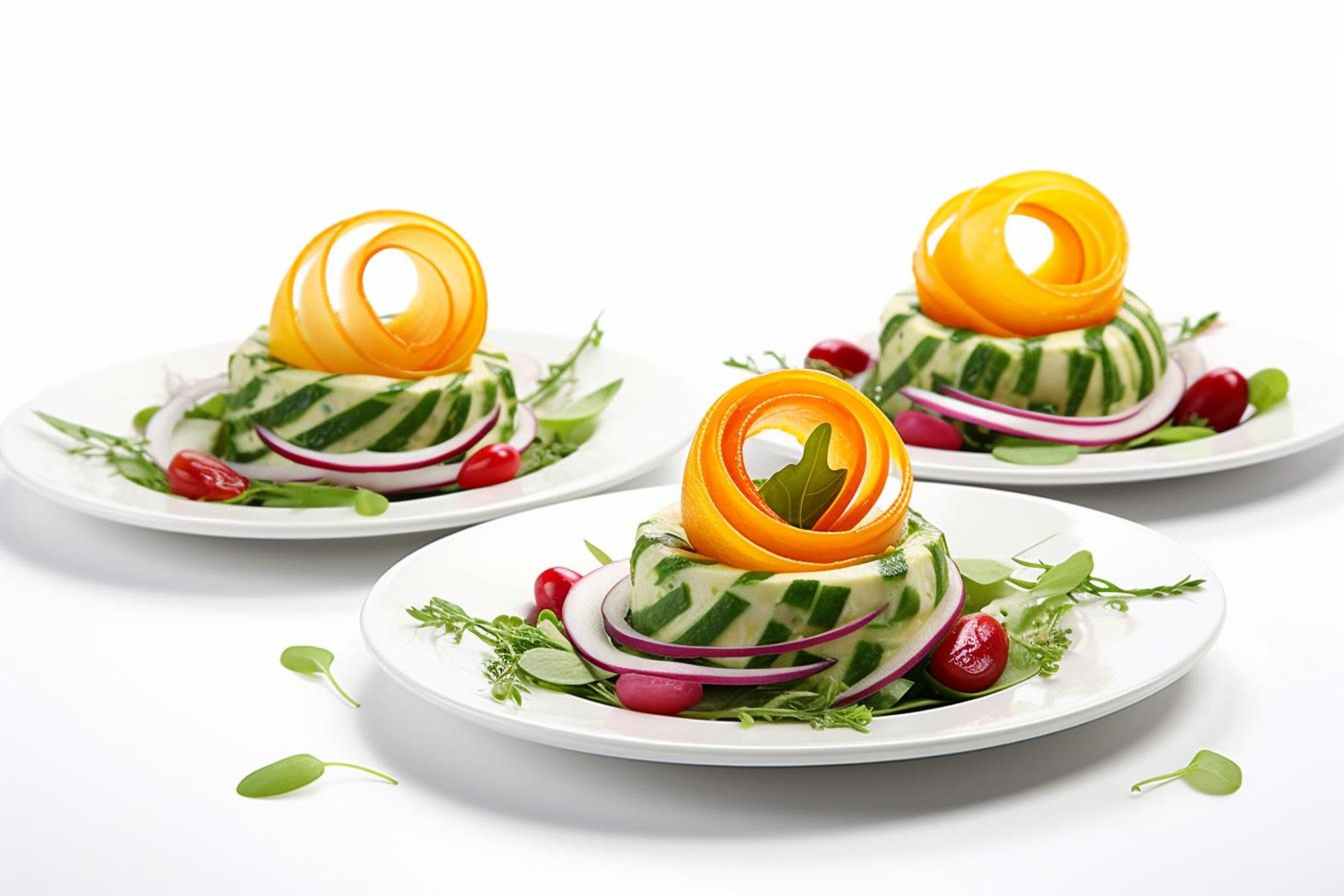 Set di piatti veloci e colorati